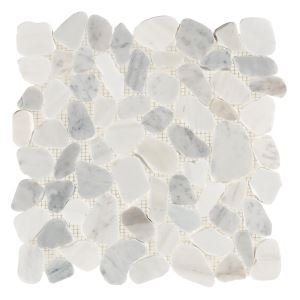 Pebblino Mosaici Mixed Carrara Pebble Mosaic – Floor & Decor - Sweets